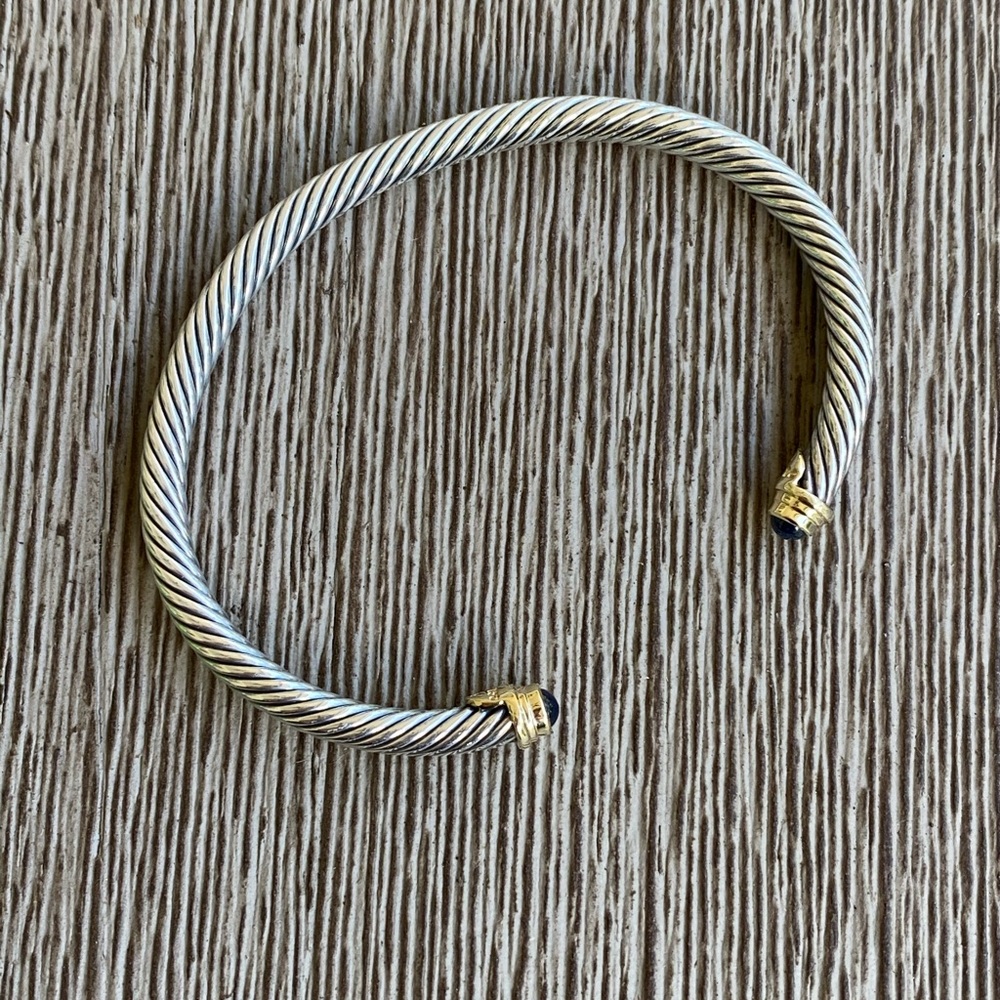 David Yurman cuff bracelet with black onyx stone